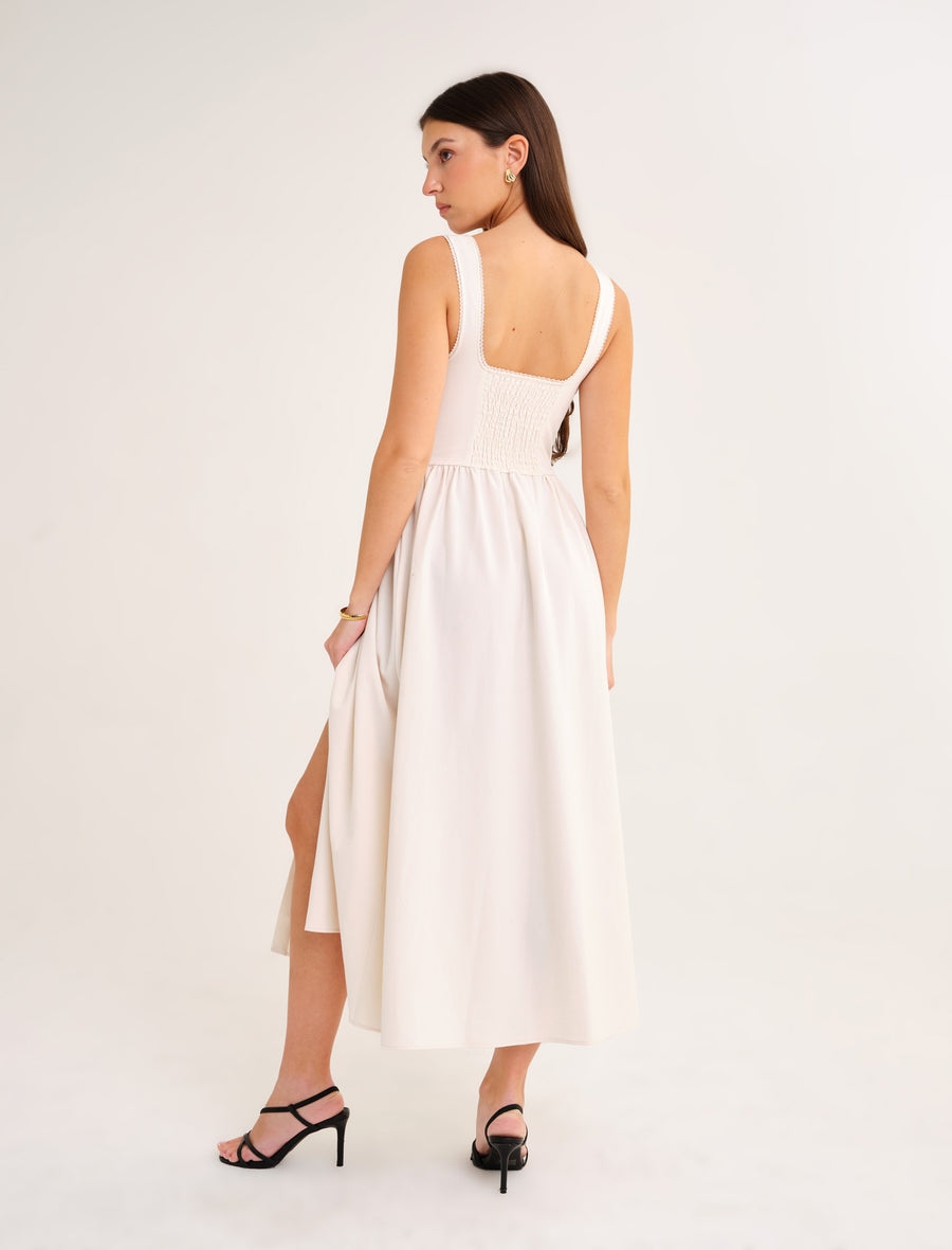 Antoinette Midi Dress | Cream - Midi Dress