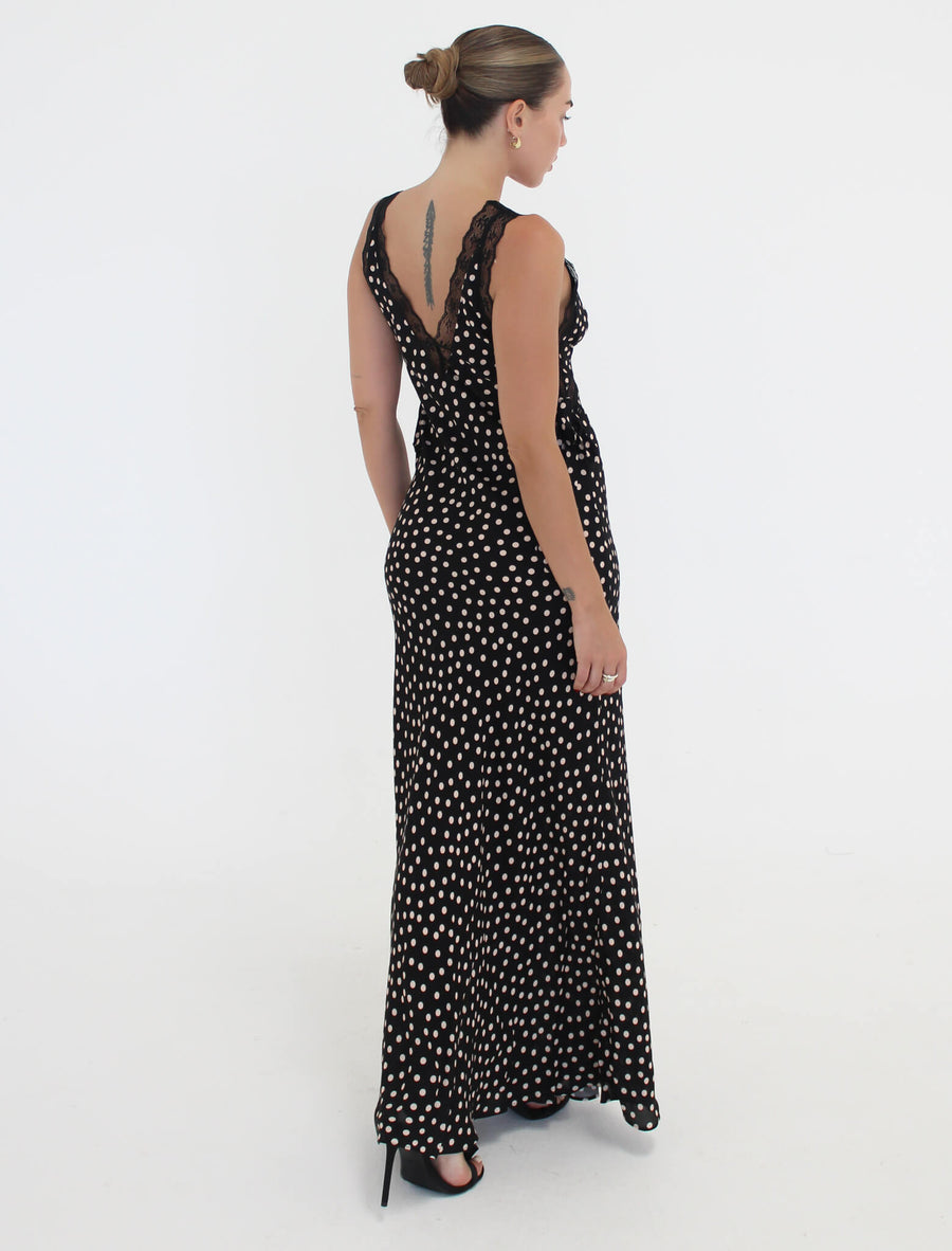 Dolly Midi Dress | Black Ditsy Dot - Midi Dress