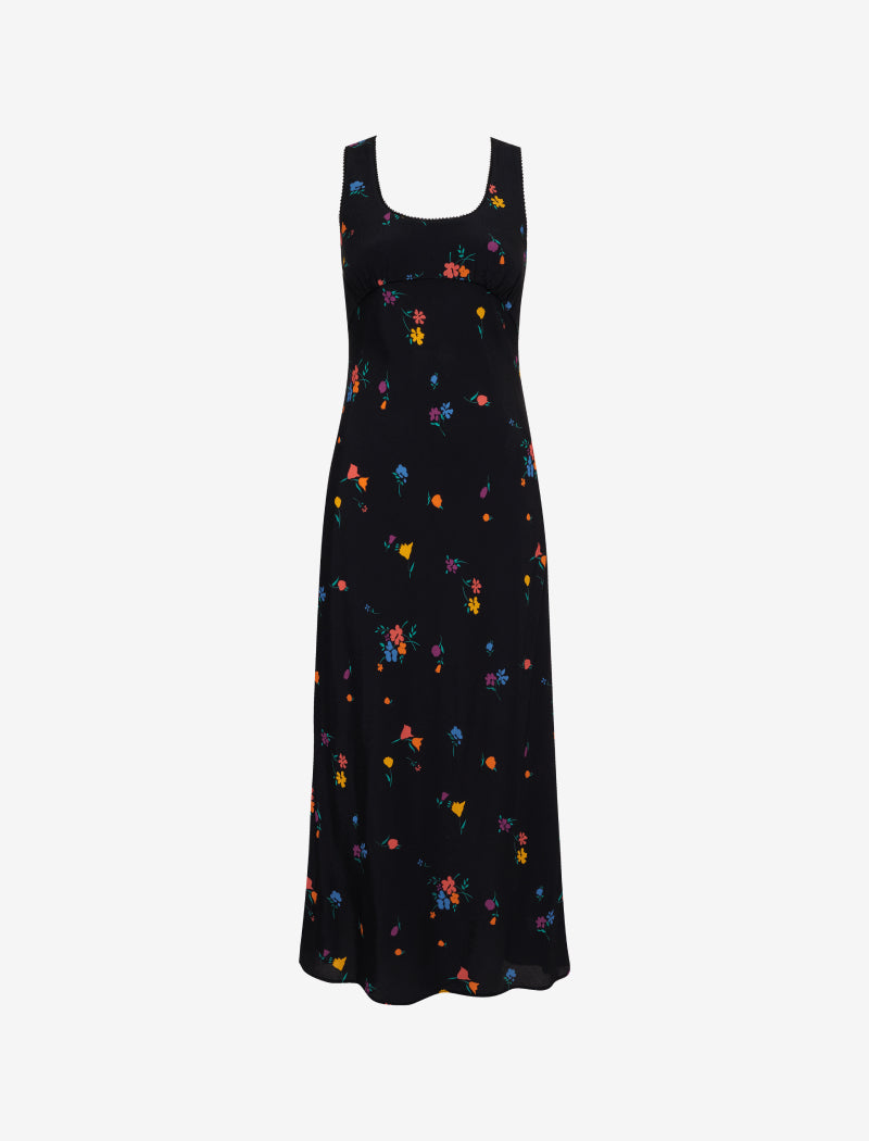 North Country Midi Dress | Black Splash Floral - Midi Dress