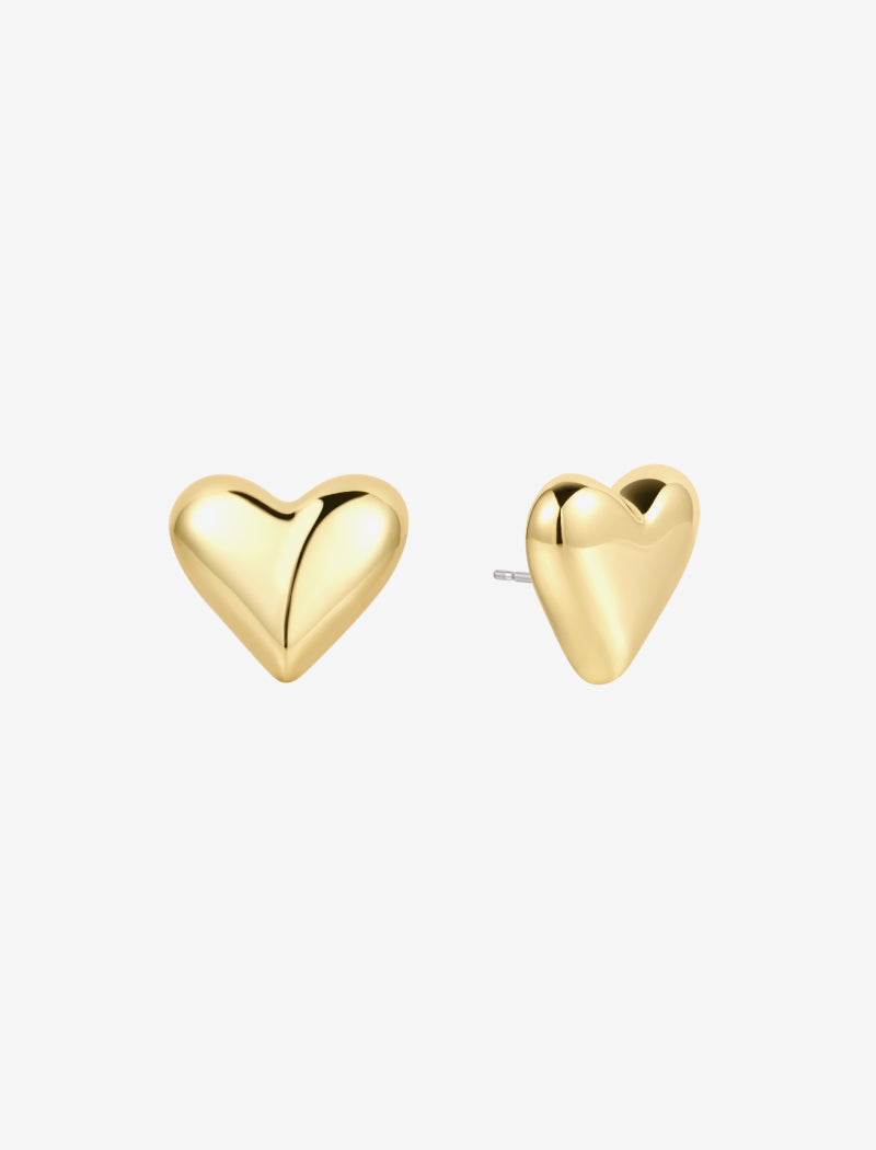 Piece Of My Heart Studs | Gold - O/S