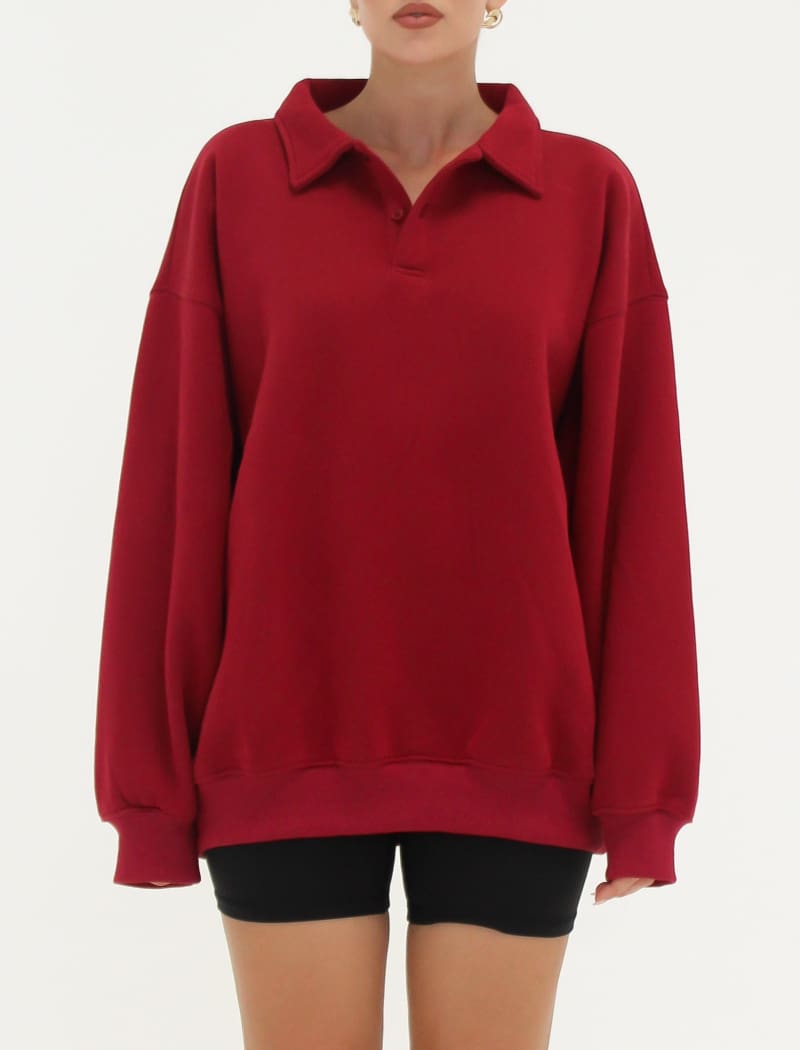 Airport Sweatshirt | Merlot - Sweaters