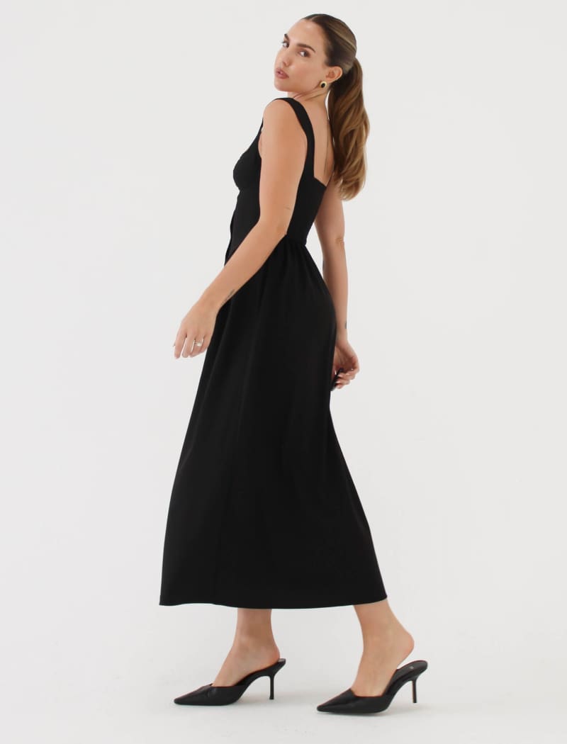 Antoinette Midi Dress | Black - Midi Dress