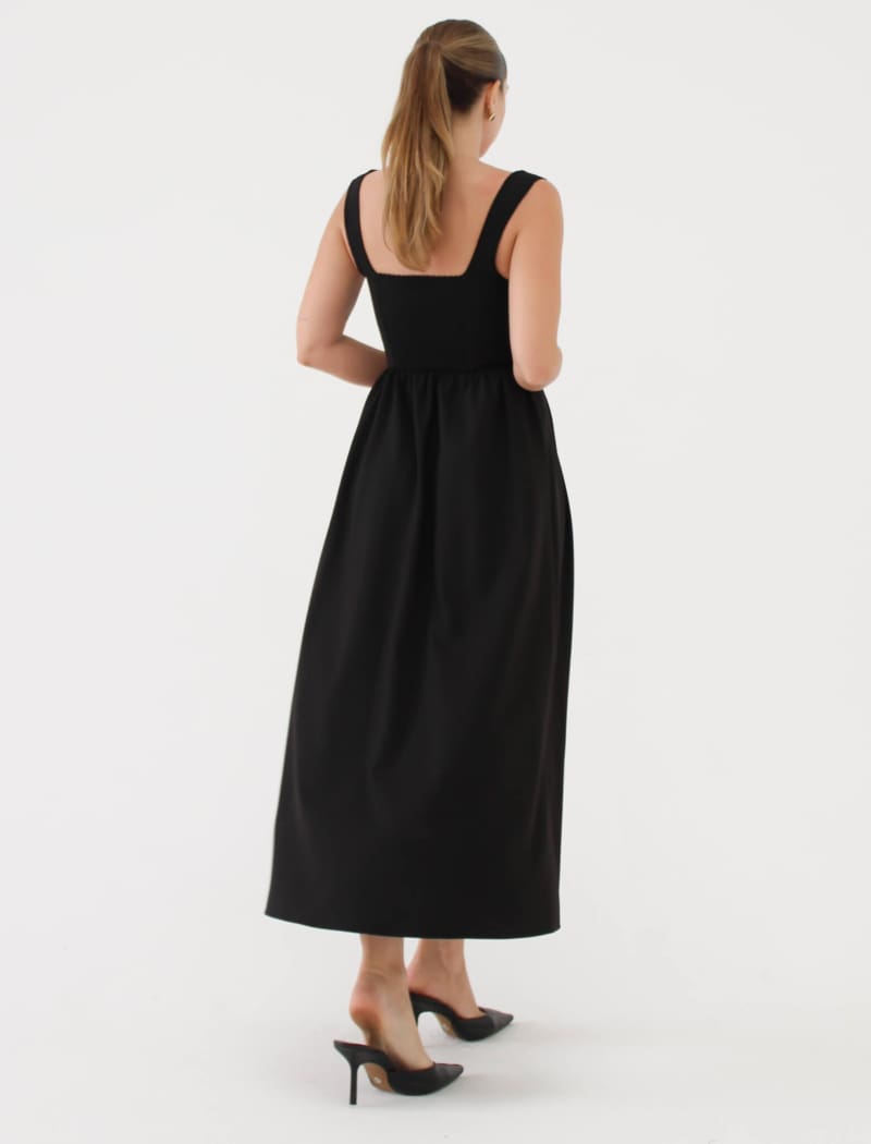 Antoinette Midi Dress | Black - Midi Dress