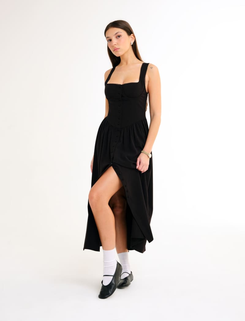 Antoinette Midi Dress | Black - Midi Dress