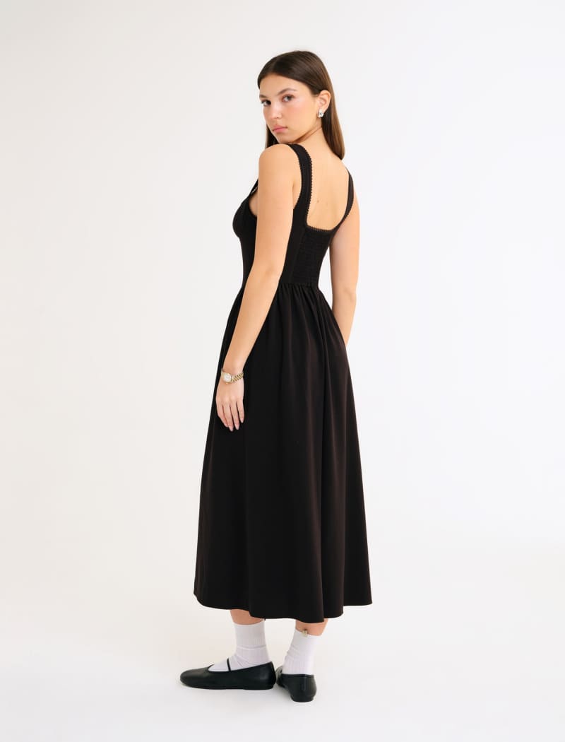 Antoinette Midi Dress | Black - Midi Dress