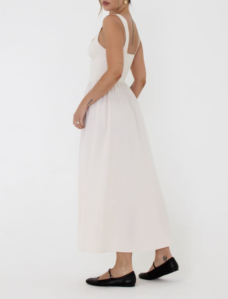 Antoinette Midi Dress | Cream - Midi Dress