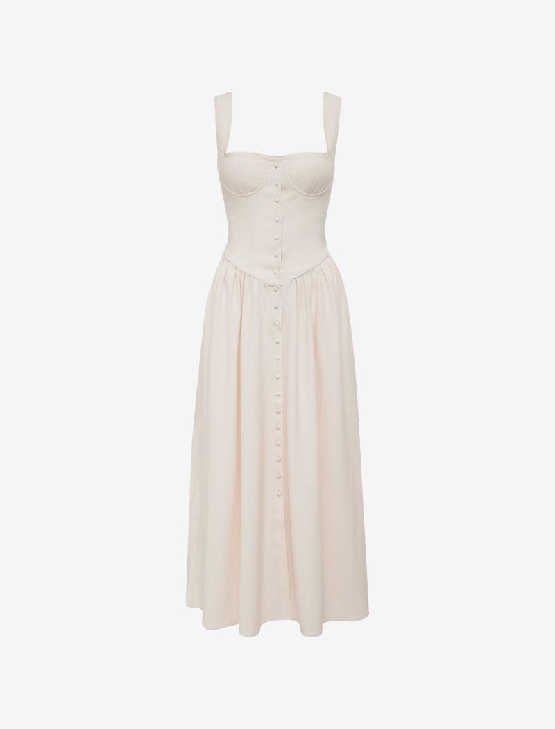 Antoinette Midi Dress | Cream - Midi Dress