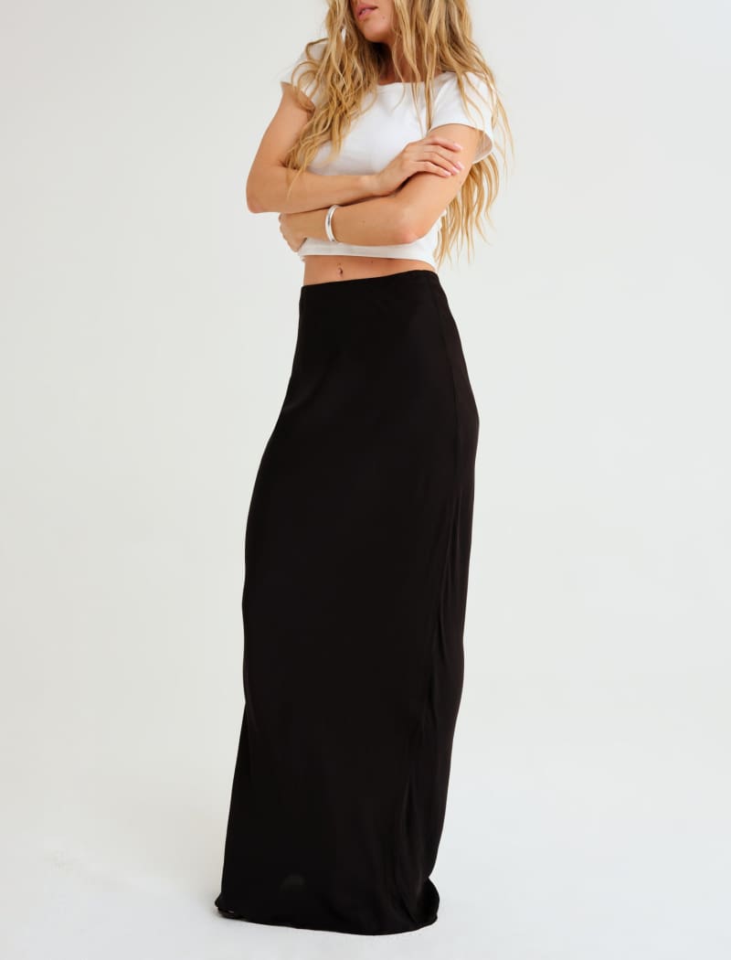 Archive Bias Maxi Skirt | Black - Maxi Skirt