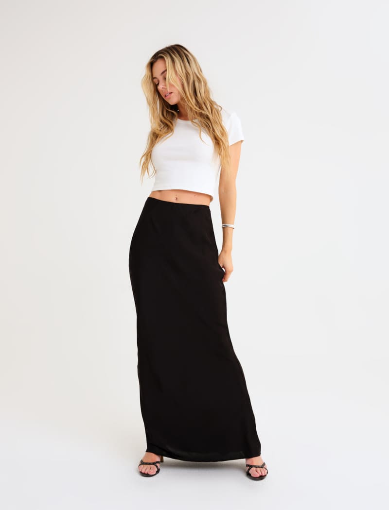 Archive Bias Maxi Skirt | Black - Maxi Skirt