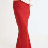 Archive Bias Maxi Skirt | Crimson - Maxi Skirt