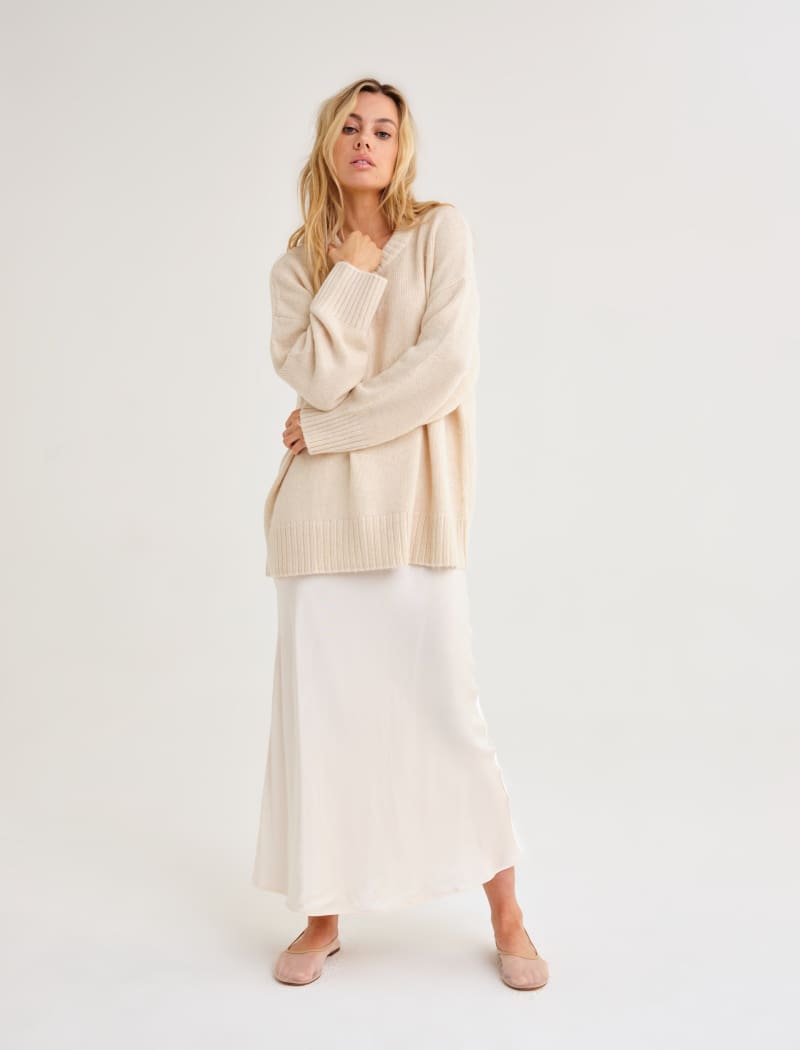 Archive Bias Maxi Skirt | Ivory - Skirts