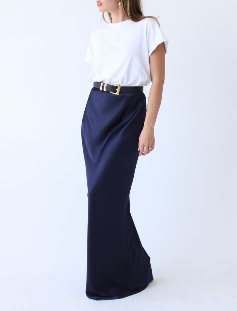 Archive Bias Maxi Skirt | Navy - Skirts