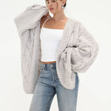 Aspen Cardigan | White Smoke - Cardigan