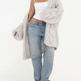 Aspen Cardigan | White Smoke - Cardigan