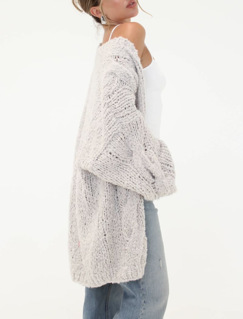 Aspen Cardigan | White Smoke - Cardigan