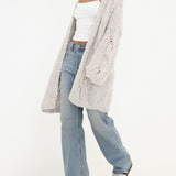 Aspen Cardigan | White Smoke - Cardigan