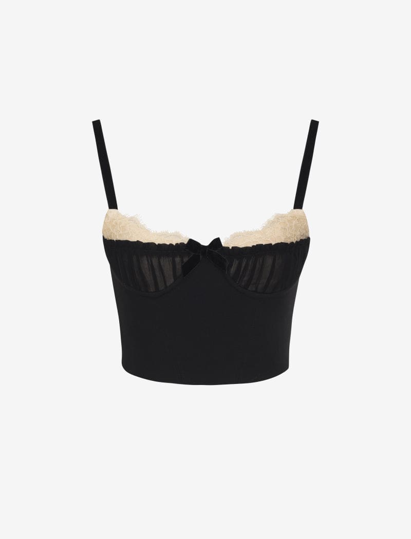 Bardot Corset | Black - Bustiers and Corsets