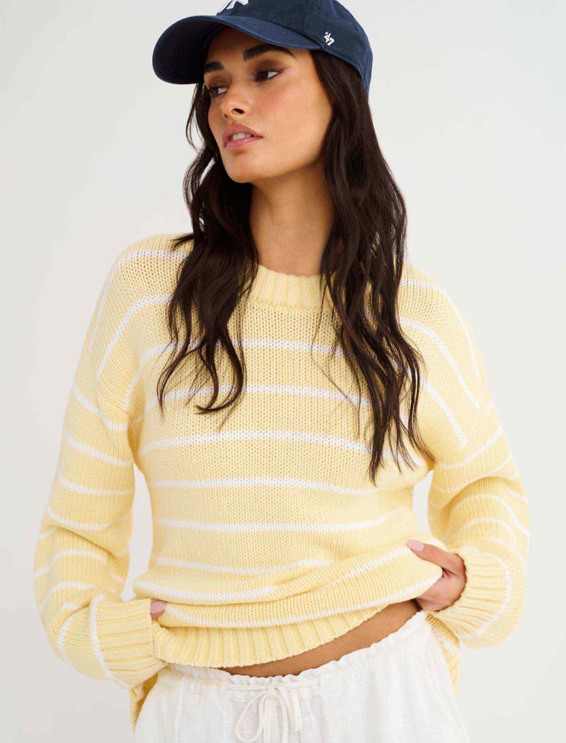 Bayside Sweater | Banana Stripe