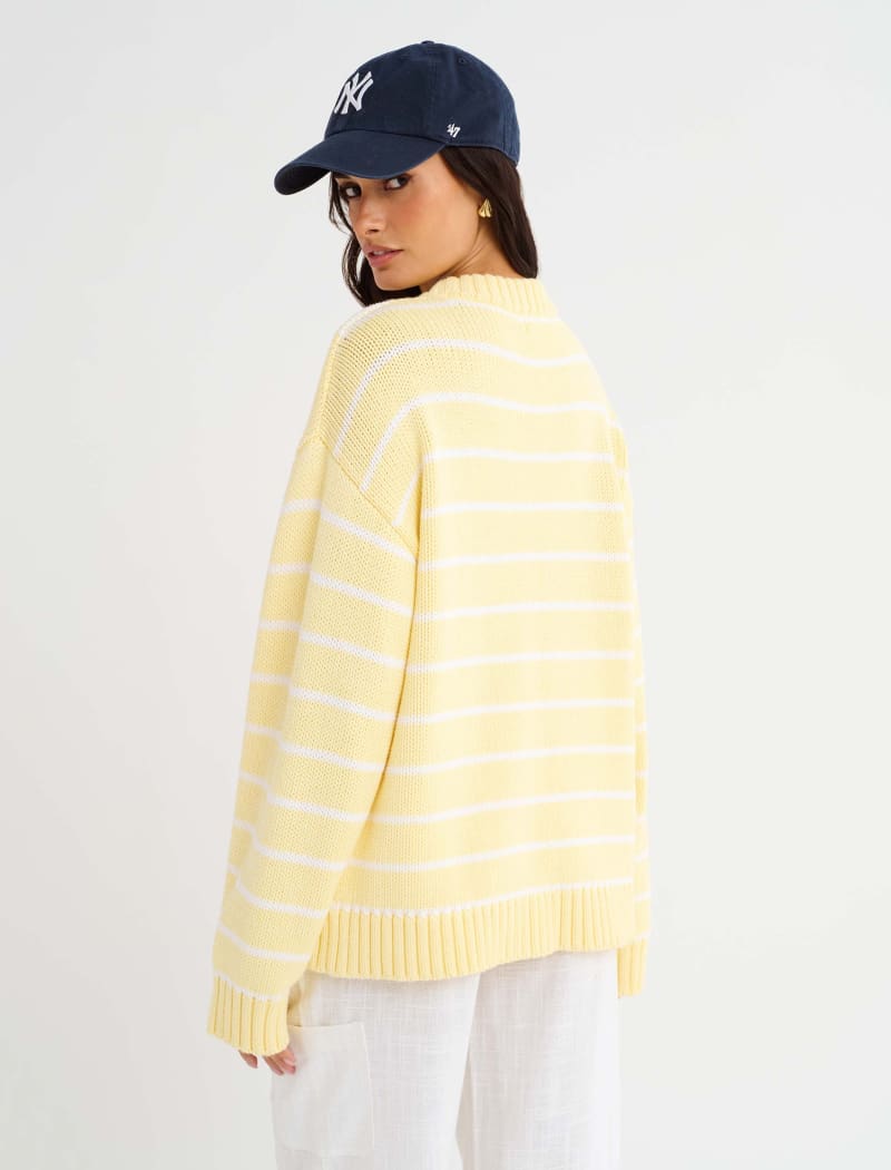 Bayside Sweater | Banana Stripe