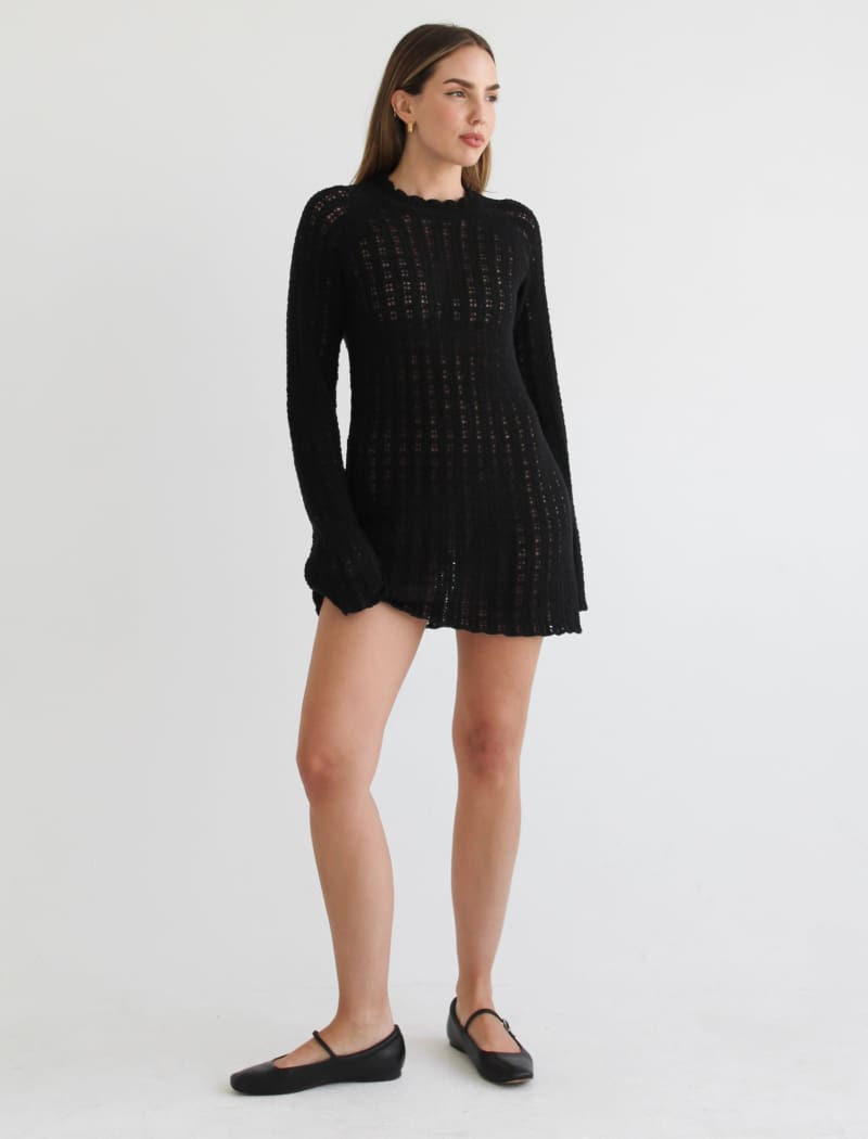 Beyond the Sea Mini Dress | Black - Mini Dress