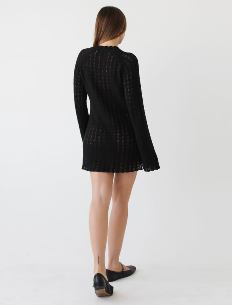 Beyond the Sea Mini Dress | Black - Mini Dress