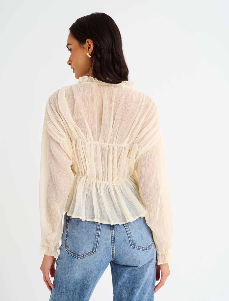 Cambridge Top | Ivory - Tops