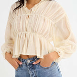 Cambridge Top | Ivory - Tops