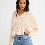 Cambridge Top | Ivory - Tops