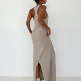 Cloud Nine Maxi Dress | Taupe - Maxi Dress