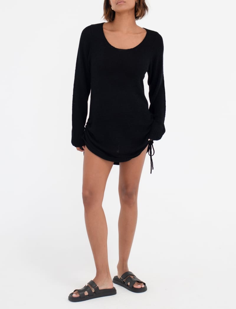 Coastal Sands Mini Dress | Black - Mini Dress