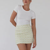 Coco Mini Skirt | Limon Shimmer Tweed