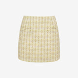 Coco Mini Skirt | Limon Shimmer Tweed