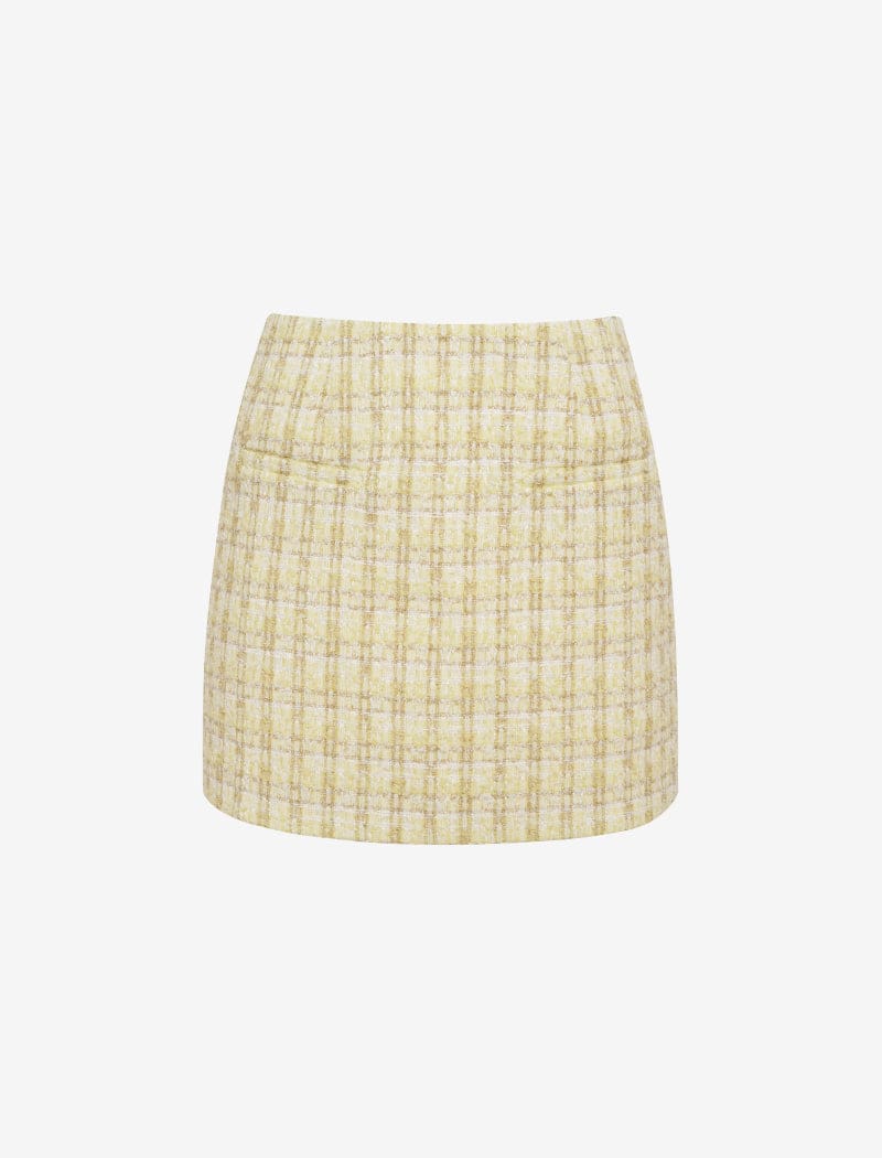 Coco Mini Skirt | Limon Shimmer Tweed