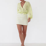 Coco Mini Skirt | Limon Shimmer Tweed