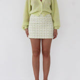 Coco Mini Skirt | Limon Shimmer Tweed