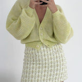 Coco Mini Skirt | Limon Shimmer Tweed