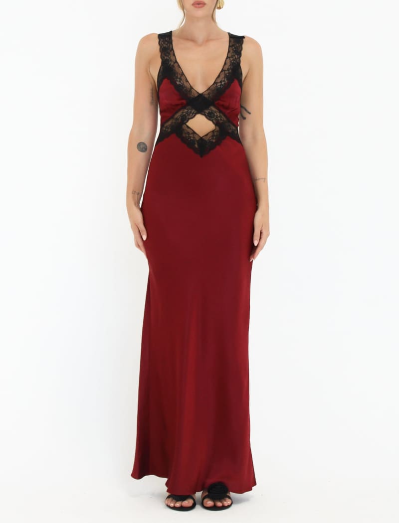 Crossroads Maxi Dress | Garnet - Maxi Dress