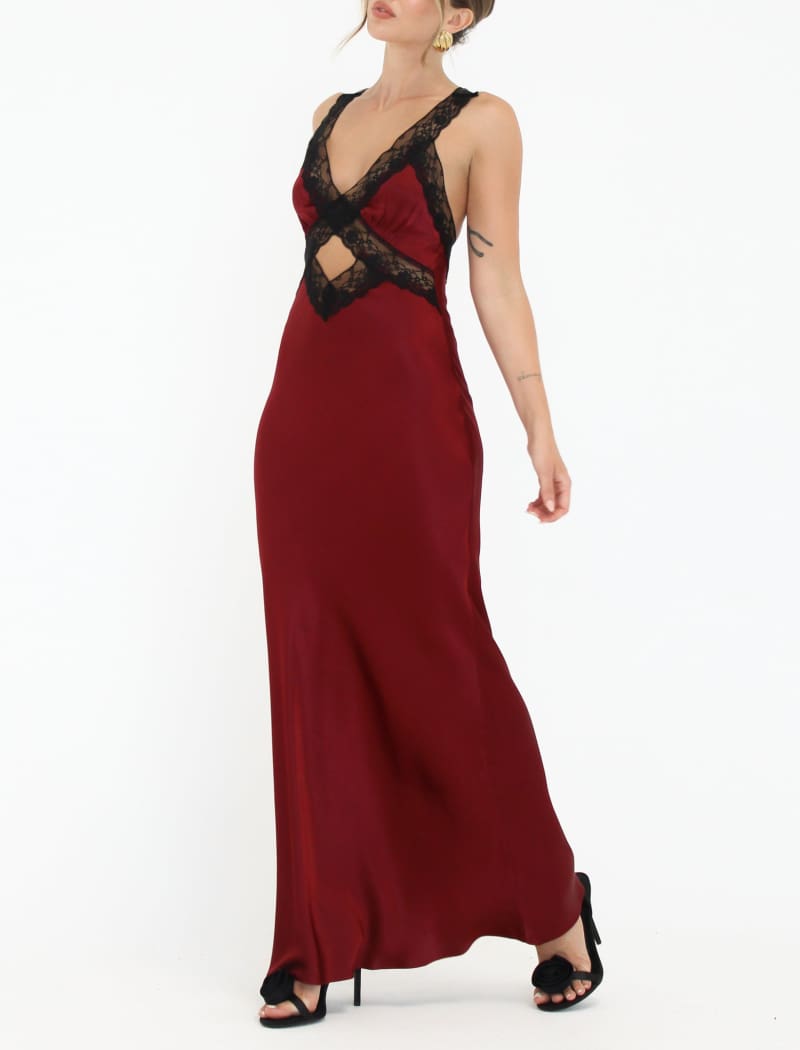 Crossroads Maxi Dress | Garnet - Maxi Dress