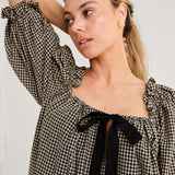 Darling Mini Dress | Black Gingham - Mini Dress