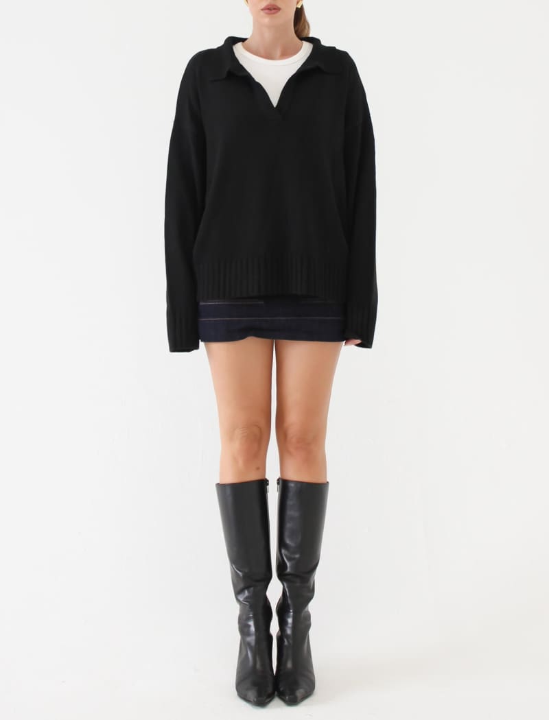 Delancey Sweater | Black - Sweaters