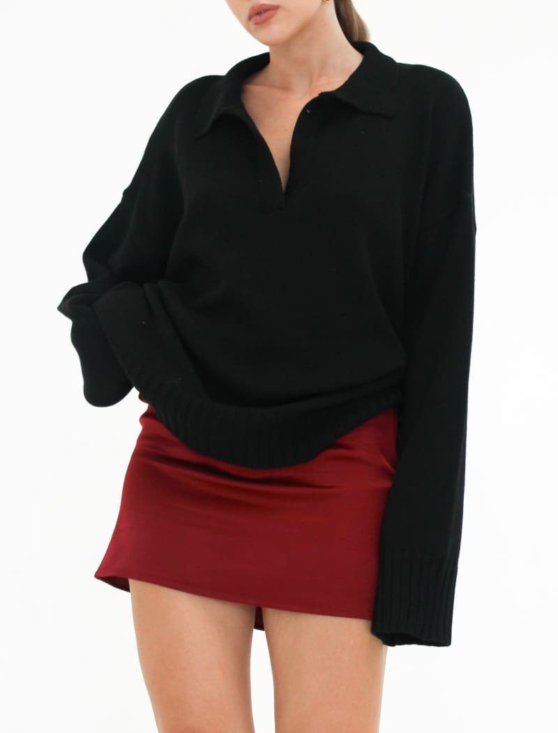 Delancey Sweater | Black - Sweaters