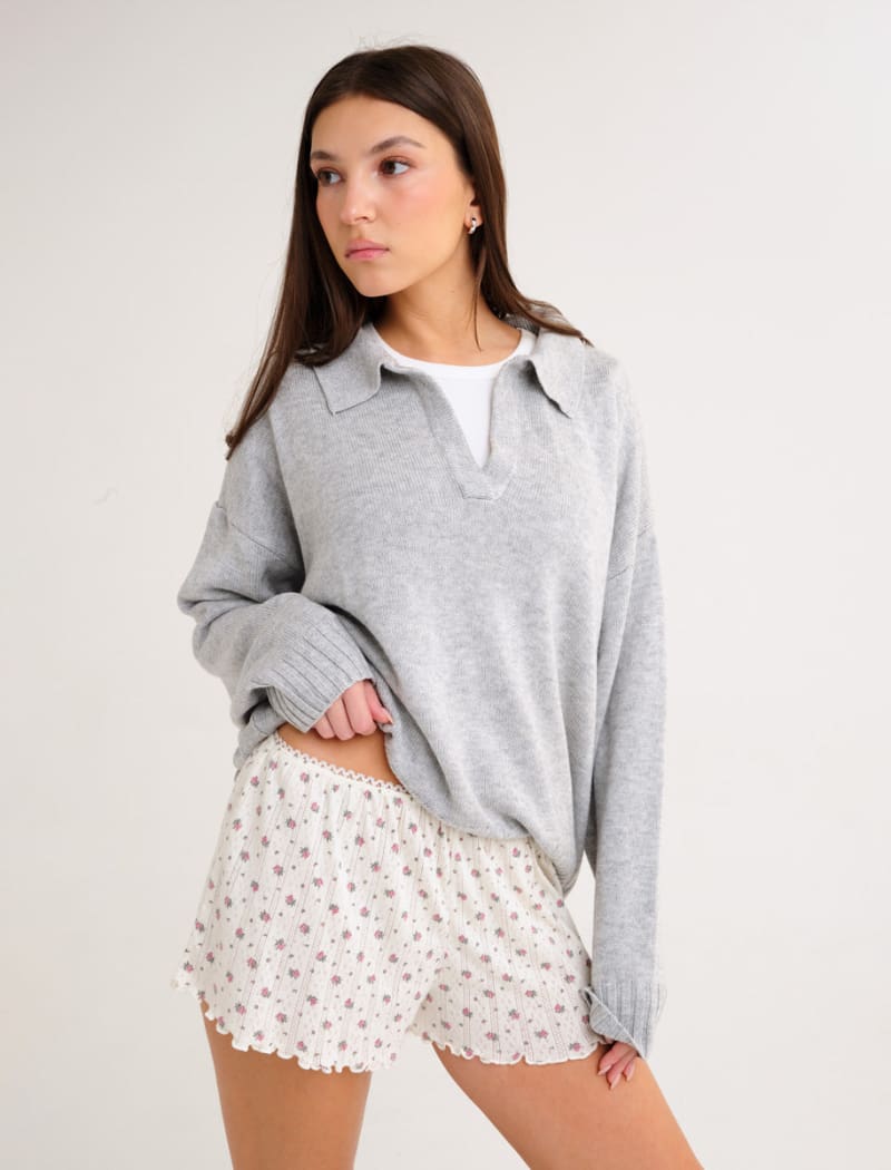 Delancey Sweater | Pearl Gray - Sweaters