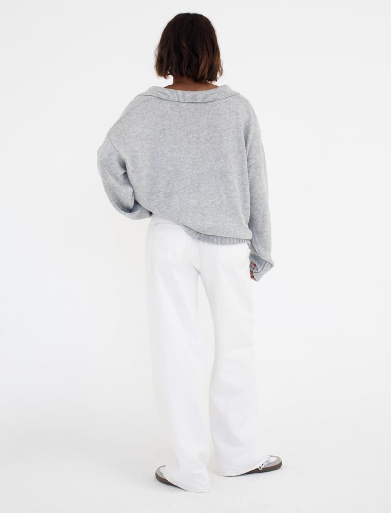 Delancey Sweater | Pearl Gray - Sweaters