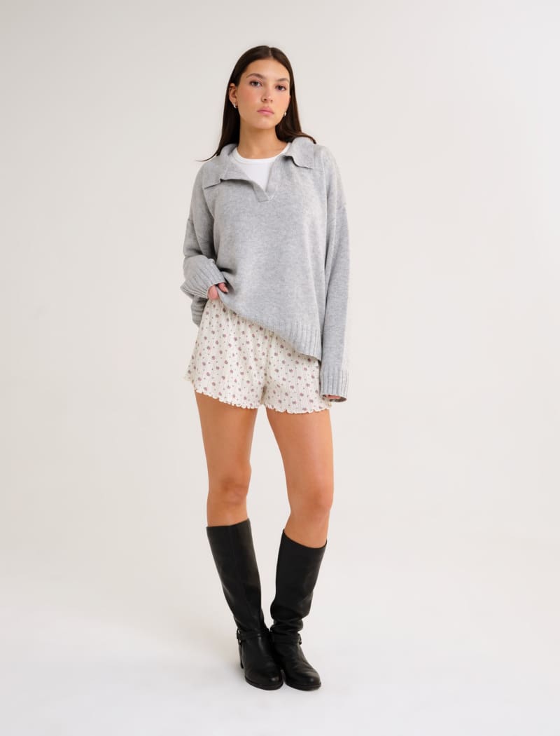 Delancey Sweater | Pearl Gray - Sweaters