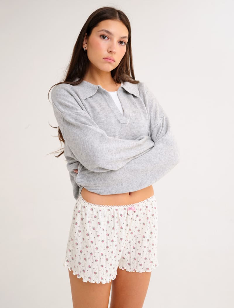 Delancey Sweater | Pearl Gray - Sweaters