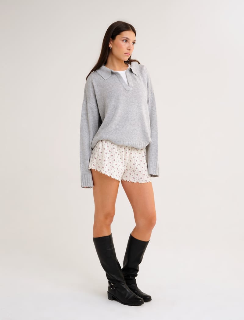 Delancey Sweater | Pearl Gray - Sweaters