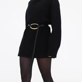 Denali Turtleneck Mini Dress | Black