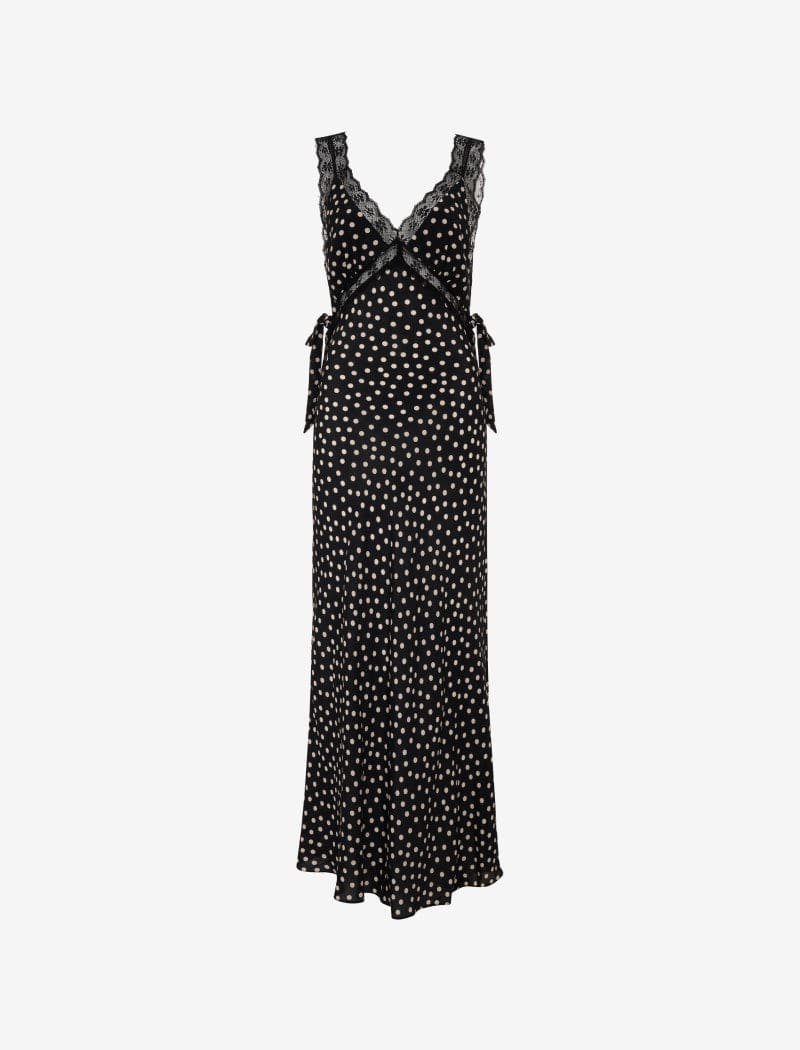 Dolly Midi Dress | Black Ditsy Dot