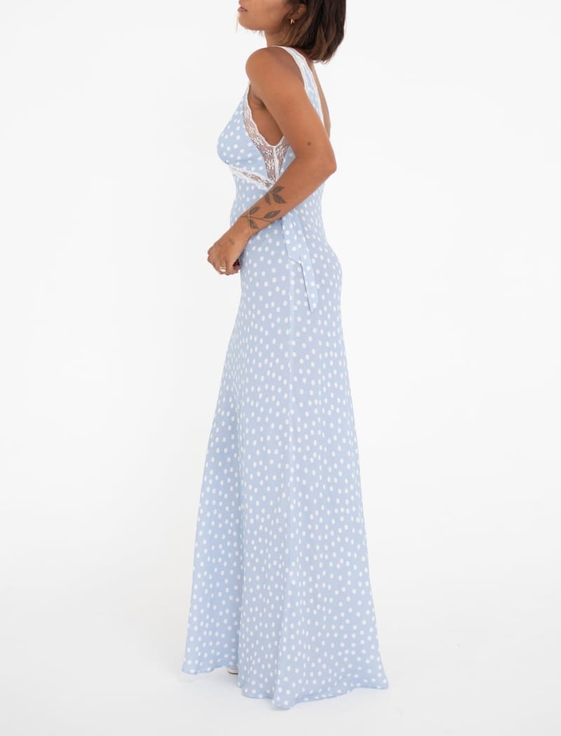 Dolly Midi Dress | Blue Ditsy Dot - Midi Dress