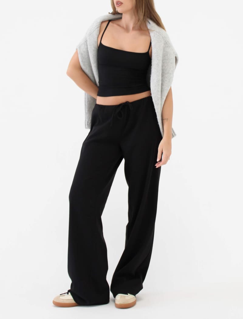 Easy Drawstring Pant | Black - Pants